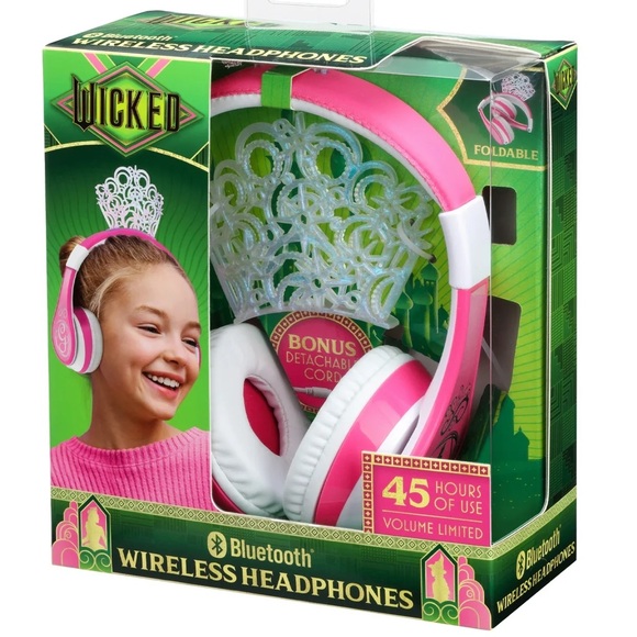 Wicked Bluetooth Wireless Foldable Headphones for Kids - Glinda - Picture 3 of 16